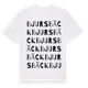 White t-shirt med Bjursbäck ordlek t-shirt
