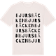 Vintage White t-shirt med Bjursbäcken ordlek t-shirt