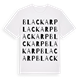 White t-shirt med Blackarp ordlek t-shirt