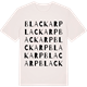 Vintage White t-shirt med Blackarp ordlek t-shirt