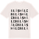 Vintage White t-shirt med Blåsmålen ordlek t-shirt