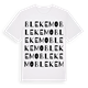 White t-shirt med Blekemo ordlek t-shirt
