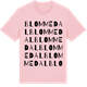 Pink Cotton t-shirt med Blommedal ordlek t-shirt