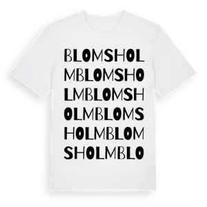 Blomsholm ordlek t-shirt – ekologisk bomull t-shirt från Pinshirt