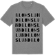Mid Heather Gray t-shirt med Blomslund ordlek t-shirt