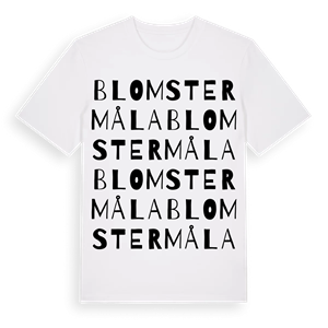 Blomstermåla ordlek t-shirt – ekologisk bomull t-shirt från Pinshirt