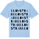 Blue Soul t-shirt med Blomstran ordlek t-shirt