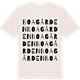 Vintage White t-shirt med Boagården ordlek t-shirt