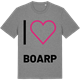 Mid Heather Gray t-shirt med Jag älskar Boarp t-shirt stort tryck