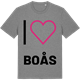 Mid Heather Gray t-shirt med Jag älskar Boås t-shirt stort tryck