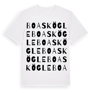 Boaskögle ordlek t-shirt – ekologisk bomull t-shirt från Pinshirt