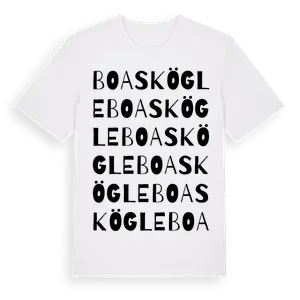 Boaskögle ordlek t-shirt – ekologisk bomull t-shirt från Pinshirt