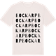 Vintage White t-shirt med Bockarp ordlek t-shirt