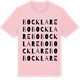 Pink Cotton t-shirt med Bocklarebo ordlek t-shirt