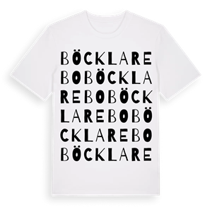 Böcklarebo ordlek t-shirt – ekologisk bomull t-shirt från Pinshirt