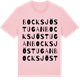 Pink Cotton t-shirt med Bocksjöstugan ordlek t-shirt