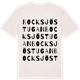 Vintage White t-shirt med Bocksjöstugan ordlek t-shirt