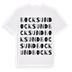 White t-shirt med Bocksund ordlek t-shirt