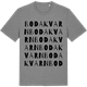 Mid Heather Gray t-shirt med Boda kvarn ordlek t-shirt