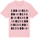 Pink Cotton t-shirt med Bodaholm ordlek t-shirt