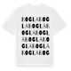 White t-shirt med Bogla ordlek t-shirt