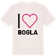 Vintage White t-shirt med Jag älskar Bogla t-shirt stort tryck