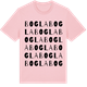 Pink Cotton t-shirt med Bogla ordlek t-shirt