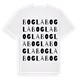 White t-shirt med Bogla ordlek t-shirt