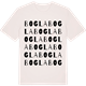 Vintage White t-shirt med Bogla ordlek t-shirt