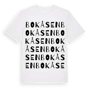 Bokåsen ordlek t-shirt – ekologisk bomull t-shirt från Pinshirt