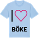 Blue Soul t-shirt med Jag älskar Böke t-shirt stort tryck