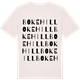 Vintage White t-shirt med Bokehill ordlek t-shirt