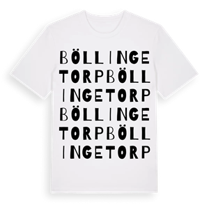 Böllingetorp ordlek t-shirt – ekologisk bomull t-shirt från Pinshirt