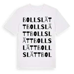 Bollslätt ordlek t-shirt – ekologisk bomull t-shirt från Pinshirt