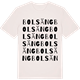 Vintage White t-shirt med Bolsäng ordlek t-shirt