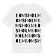 White t-shirt med Bomsholm ordlek t-shirt