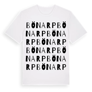 Bönarp ordlek t-shirt – ekologisk bomull t-shirt från Pinshirt