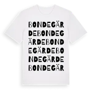 Bondegärde ordlek t-shirt – ekologisk bomull t-shirt från Pinshirt