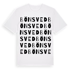 Bönsved ordlek t-shirt – ekologisk bomull t-shirt från Pinshirt