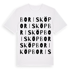 Borisköp ordlek t-shirt – ekologisk bomull t-shirt från Pinshirt