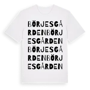 Börjesgården ordlek t-shirt – ekologisk bomull t-shirt från Pinshirt