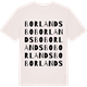 Vintage White t-shirt med Borlandsbo ordlek t-shirt