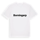 White t-shirt med Borningarp fetstil t-shirt