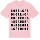 Pink Cotton t-shirt med Borragård ordlek t-shirt