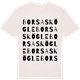 Vintage White t-shirt med Borsaskögle ordlek t-shirt