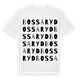 White t-shirt med Bossaryd ordlek t-shirt