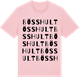 Pink Cotton t-shirt med Bösshult ordlek t-shirt