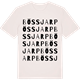 Vintage White t-shirt med Bössjarp ordlek t-shirt