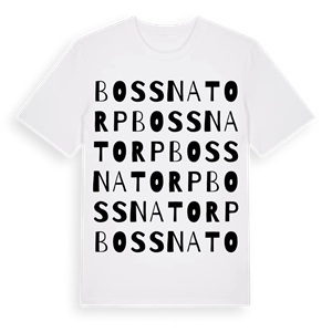 Bossnatorp ordlek t-shirt – ekologisk bomull t-shirt från Pinshirt