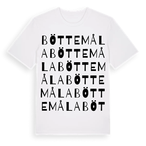 Böttemåla ordlek t-shirt – ekologisk bomull t-shirt från Pinshirt